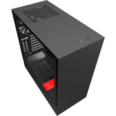 NZXT H510i Compact RGB LED Mid Tower Case - Matte Black and Red (NZXT H510iB/R)