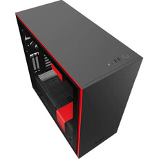 NZXT  H710i Mid-Tower Case with RGB - Matte Black and Red (NZXT H710iB/R)