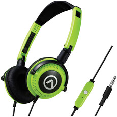 Amplify Symphony Headphones with Mic - Black and Green (AM2005BKG)