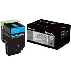 Genuine Lexmark 700H2 Cyan High Yield Toner Cartridge (70C0H20)