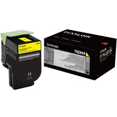 Genuine Lexmark 700H4 Yellow High Yield Toner Cartridge (70C0H40)