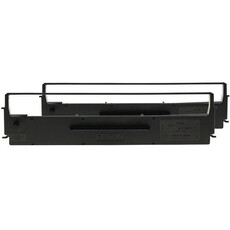 Genuine Epson Dual Pack SIDM Black Ribbon for LX-300/+/II (C13S015614BA)