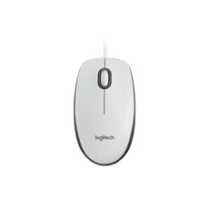 Logitech M100 Wired Mouse - White (910-005004)