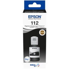 Genuine Epson EcoTank 112 127ml Pigment Black Ink Bottle (C13T06C14A)