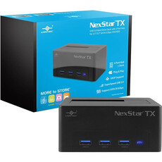 Vantec USB 3.0 Single Drive HDD Dock With 3 Port USB 3.0 Hub (VANTEC NST-D328S3H-BK HDD DOCK)