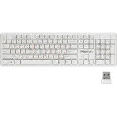 Meetion Wireless Standard Chocolate Keyboard - White (WK841WHITE)