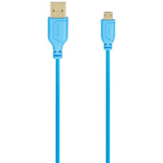 Hama USB 2.0 Micro Cable Flexi Slim 0.75M - Blue (135701)