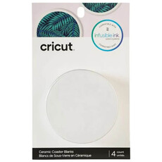 Cricut Infusible Ink Ceramic Coasters 4-Pack - White, Round (CC INF INK COASTER RD)