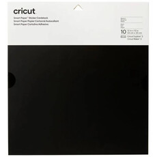 Cricut Smart 10 sheets 33x33cm Sticker Cardstock - Black (CC SMART STCKR CS 10SHT BK)