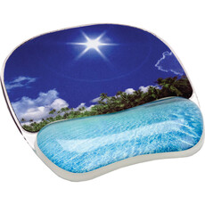 Fellowes Photo Gel Mousepad Wrist Support - Tropical Beach (9202601)