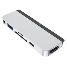 Hyper HyperDrive 6-in-1 USB-C Silver Hub for iPad Pro/Air (HD319B-SILVER)