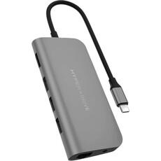 Hyper Drive Power 9-in-1 USB-C Hub - Gray (HD30F-GRAY)