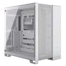 Corsair 6500D AirFlow Mid-Tower Tempered Glass Dual Chamber Gaming PC White Case (CC-9011260-WW)