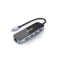 Unitek uHUB H6 Gloss 6-in1 USB-C Ethernet Hub (D1084A)