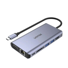 Unitek uHUB 08+ 8-in-1 USB-C Dual Display Hub (D1019B)