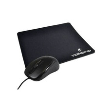 Volkano Slick Series Wired USB Mouse & Mousepad Combo (VK-30025-BK)