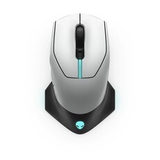 Dell Alienware AW610M Wired/Wireless Gaming Mouse - Lunar Light (545-BBCN)