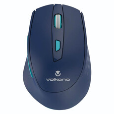 Volkano Chrome Series 2.4Ghz Wireless Ergonomic Blue Mouse (VK-20234-BL)