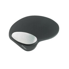 Kensington Black/Grey Memory Gel Mouse Pad with Integral Wrist Rest (62404)