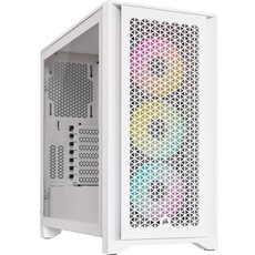 Corsair iCUE 4000D RGB Airflow Mid-Tower White PC Case (CC-9011241-WW)