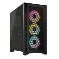 Corsair iCUE 4000D RGB Airflow Mid-Tower Black PC Case (CC-9011240-WW)