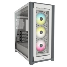 Corsair iCUE 5000X RGB Tempered Glass Mid-Tower ATX White PC Smart Case (CC-9011213-WW)