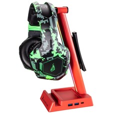 SureFire Vinson N2 RGB Gaming Headset Stand with USB Hub - Red