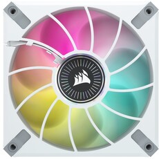 Corsair iCUE ML120 RGB ELITE Premium 120mm PWM Magnetic Levitation Fan Triple Fan Kit with iCUE Lighting Node CORE - White (CO-9050117-WW)