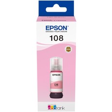 Genuine Epson EcoTank 108 70ml Light Magenta Ink Bottle (C13T09C64A)