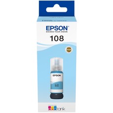 Genuine Epson EcoTank 108 70ml Light Cyan Ink Bottle (C13T09C54A)