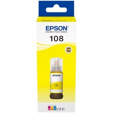 Genuine Epson EcoTank 108 70ml Yellow Ink Bottle (C13T09C44A)