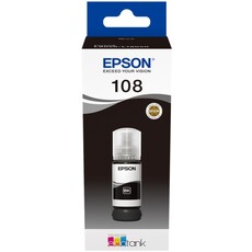 Genuine Epson EcoTank 108 70ml Black Ink Bottle (C13T09C14A)