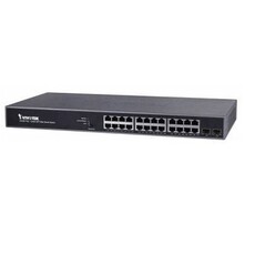 VIVOTEK 24xGE PoE+2xGE SFP VivoCam Web Smart Managed PoE Switch (AW-GEV-264B-370)