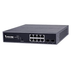 VIVOTEK 8xGE PoE+2xGE SFP VivoCam Web Smart Managed PoE Switch (AW-GEV-104C-130)