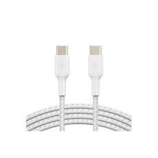 Belkin BoostCharge White Braided USB-C to USB-C Cable (CAB004BT1MWH)