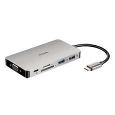 D-Link 9-in-1 C With USB and Card Vga/Ethernet/Card Reader/Power Delivery/Hdmi/USB (DUB-M910)