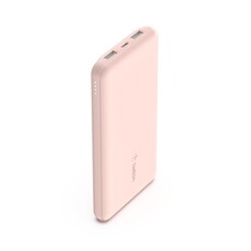 Belkin BoostCharge 10K 3-Port + USB-A to USB-C Cable Pink Power Bank (BPB011btRG)