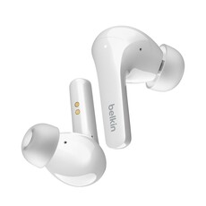 Belkin SoundForm Flow Noise Canceling Wireless White Earbuds (AUC006BTWH)