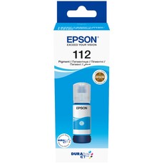 Genuine Epson EcoTank 112 70ml Pigment Cyan Ink Bottle (C13T06C24A)