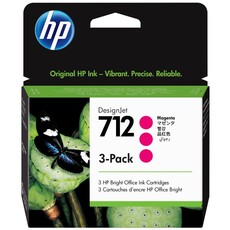 Genuine HP 712 3-Pack 29ml Magenta DesignJet Ink Cartridge (3ED78A)