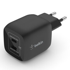 Belkin Dual 45W USB-C PD GAN Fast Black Charger (WCH011VFBK)