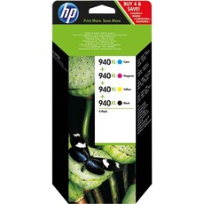 Genuine HP 940XL 4-Pack Ink Cartridges Blister Pack (C2N93AE#301)