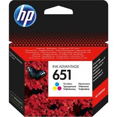 Genuine HP 651 Tri Colour Ink Cartridge Blister Pack (C2P11AE#302)