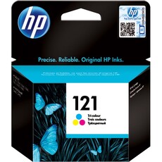 Genuine HP 121 Tri-colour Ink Cartridges Blister Pack (CC643HE#301)