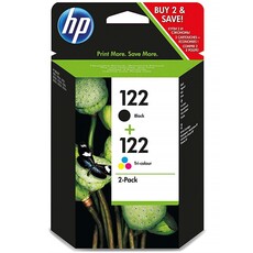 Genuine HP 122 2-pack Black/Tri-colour Ink Cartridges Blister Pack (CR340HE#301)