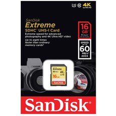 SanDisk Extreme 16GB SDHC Memory Card