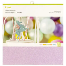 Cricut Glitter Cardstock 10-Sheet 30x30cm Sampler - Pastel (CC GLITTER CS 30X30 10SHT PASTEL)