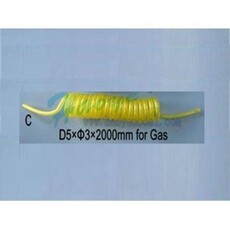 Fuel tubing recoil gas/kero yellow (jet)