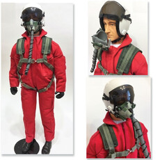 Warbird pilot jet red/white 1/4.5-1/4