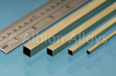 Brass tube square alb 5.55x5.55mm